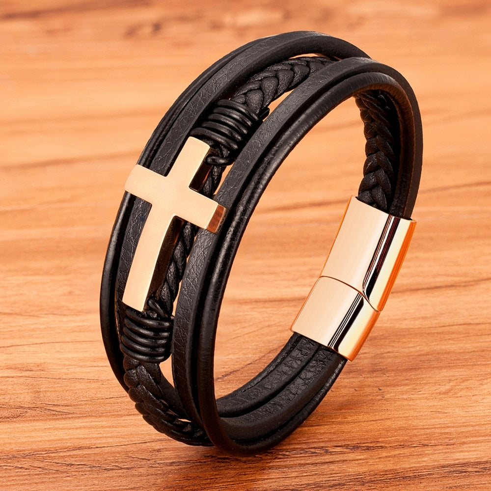 Faith Steel Cross Bracelet - Limited Edition