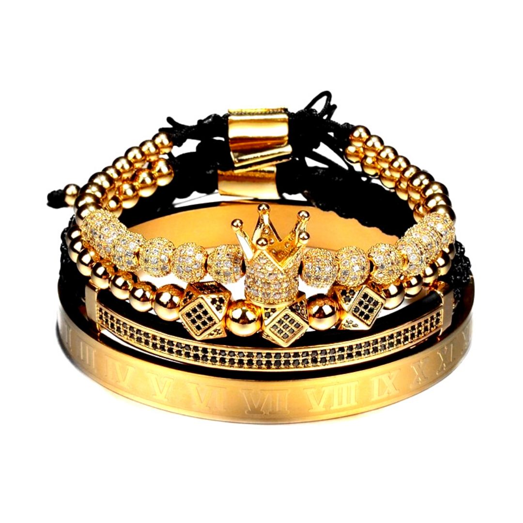 Royal Elite Luxury Crown - 4 pcs Bracelet Set