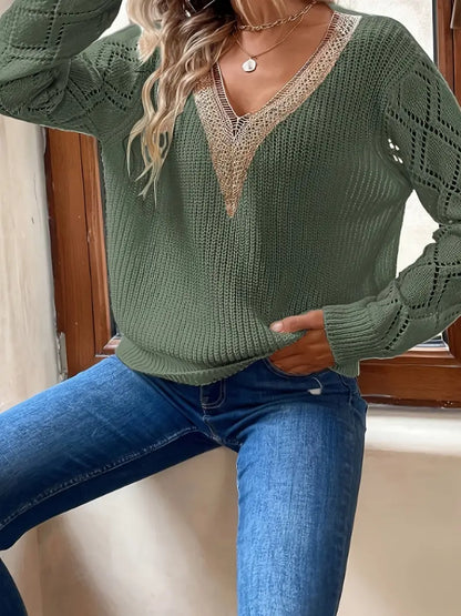 Khea V Neck Knitted Sweater